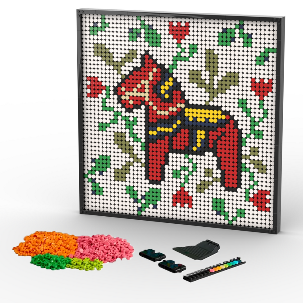 Pixel Brick Art Kits - Rainbow Dala Horse