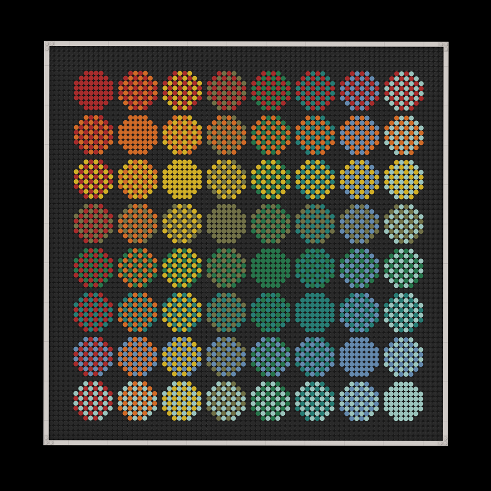 Pixel Brick Art Kit - Aurora Circles